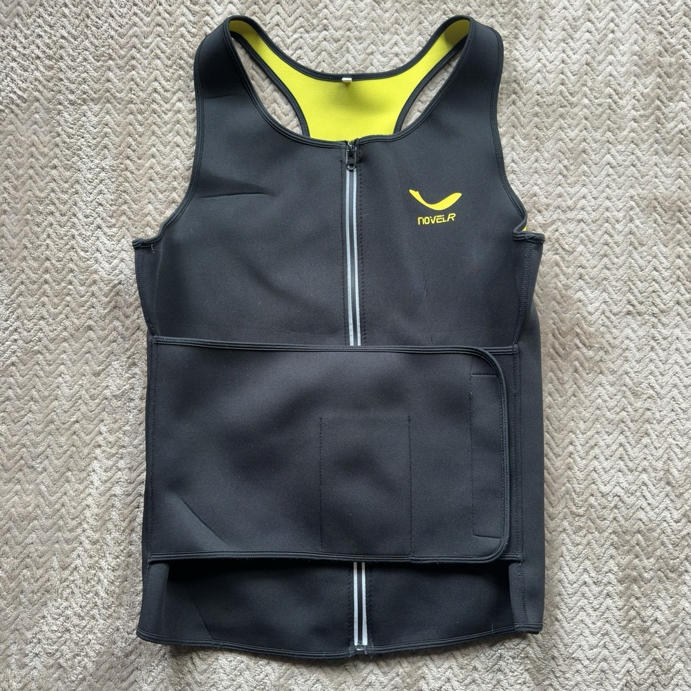 Men's Sweat Vest Body Shaper Zipper Slimming Sauna Tank Top Neoprene Compression